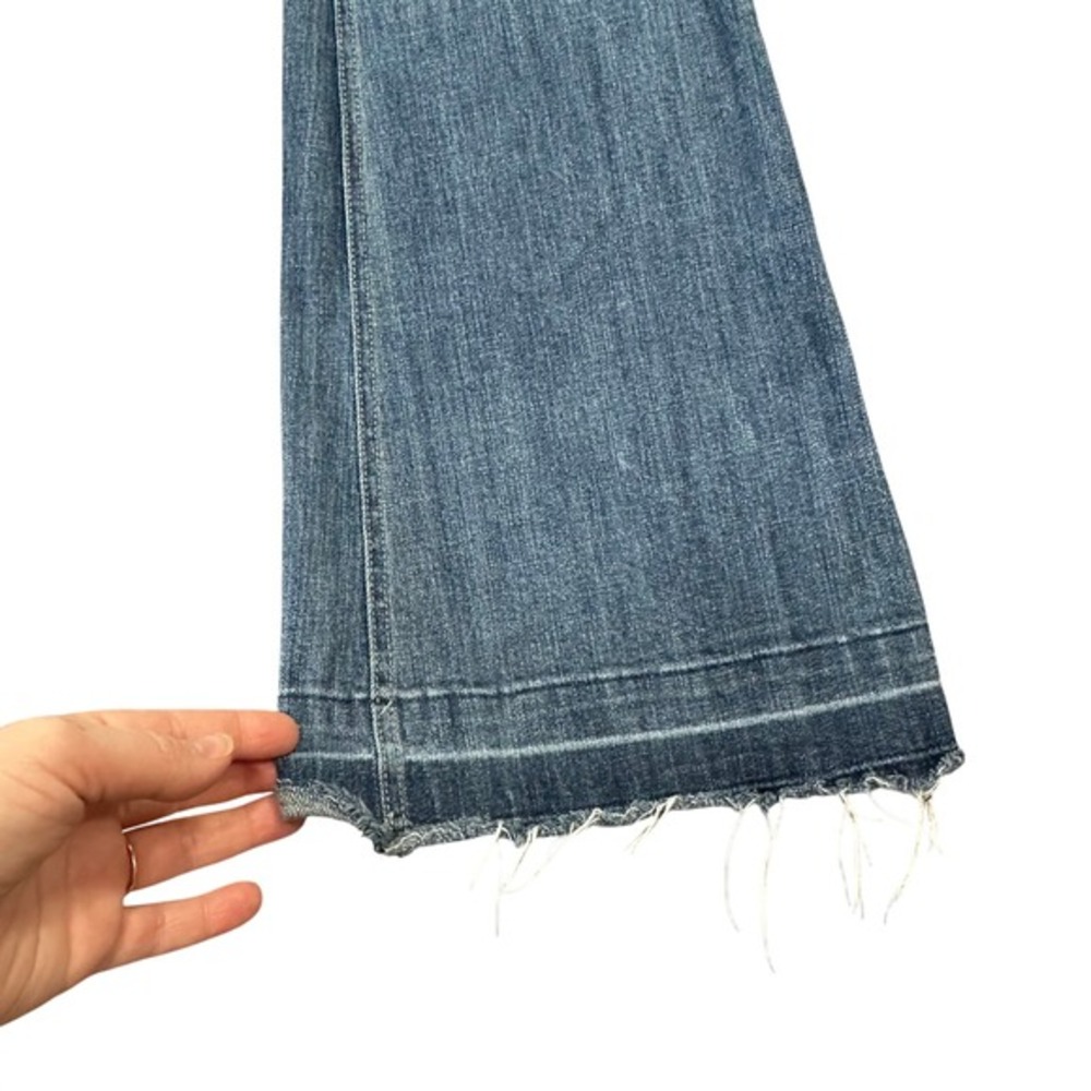 Pistola Size 30 Y2K Distressed Flare Jeans Medium Wash Frayed Hem Chewed Hem - Picture 5 of 9